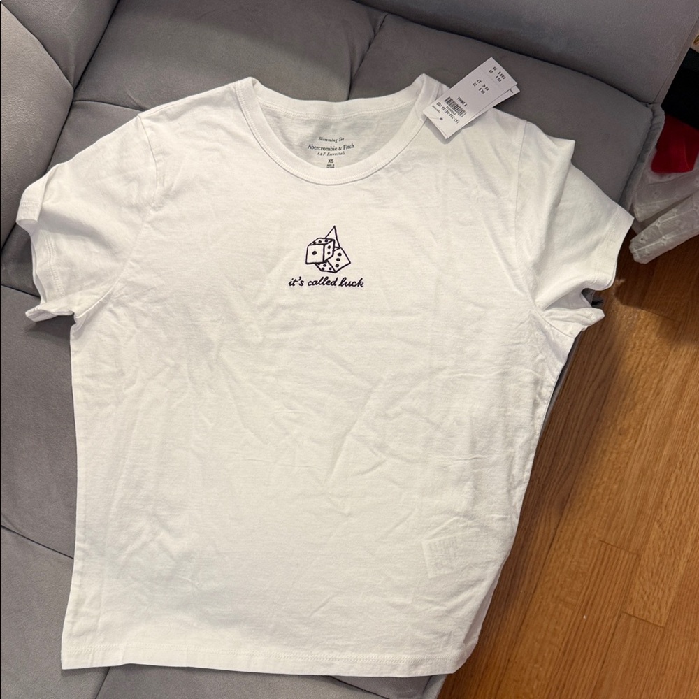 Abercrombie & Fitch White Short Sleeve Tee